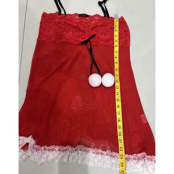 Avid Love Christmas Santa‎ Lingerie Babydoll Sheer Gown Lace Size XXL Mean Girls - Picture 7 of 10